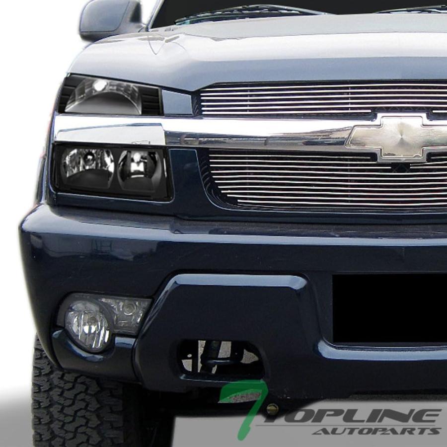 【並行輸入品】ブラッククリアハウジングヘッドライト シグナルコーナーランプ付き 4ピース nb 02-06 Chevy Avalanche ボディクラの画像