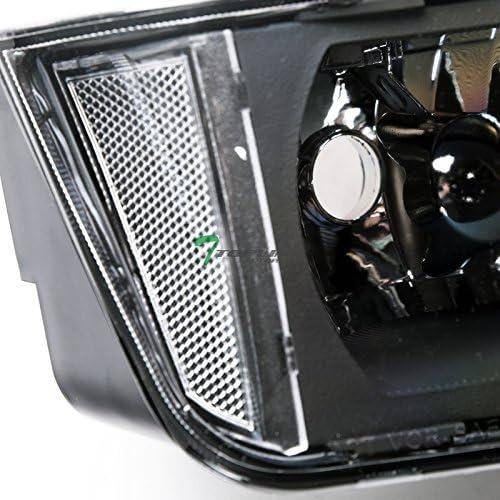 【並行輸入品】ブラッククリアハウジングヘッドライト シグナルコーナーランプ付き 4ピース nb 02-06 Chevy Avalanche ボディクラの画像