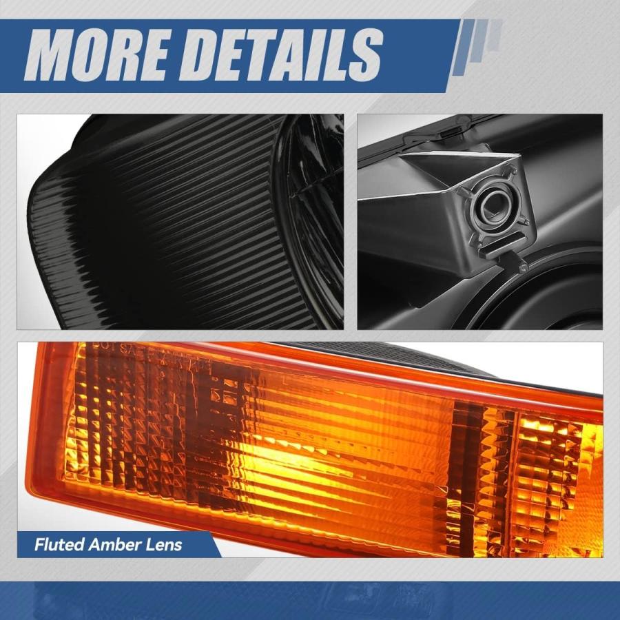【並行輸入品】Auto Dynasty 4Pcs Factory Style Headlights and Bumper Lamps Compatibの画像