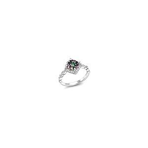 【並行輸入品】[Gem Stone King] 2.04カラット 天然石 ミスティックトパーズ (グリーン) 指輪 リング レディース モアサナの画像