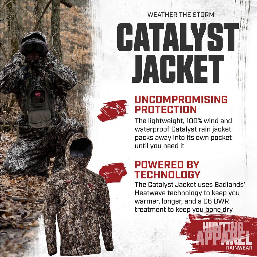 【並行輸入品】BadlandsメンズCatalystジャケット M マルチカラー Badlands Catalyst Rain Jacketの画像