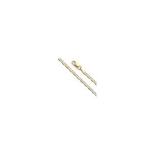 【並行輸入品】14?K 3色ゴールドソリッド2.5?MM Valentinoチェーンブレスレットwith Lobster Claw Clasp?_2