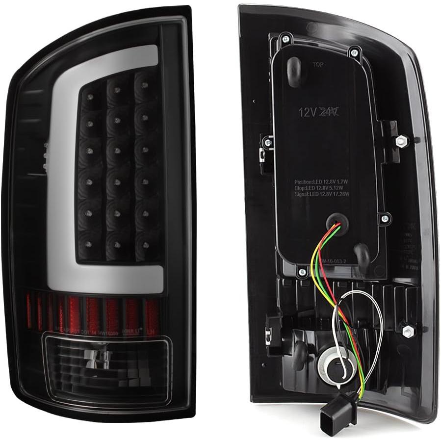 【並行輸入品】AKKON - 03-06 Dodge Ram 1500 2500 3500 LED DRL ライトチューブ ブラック スモークテールブの画像