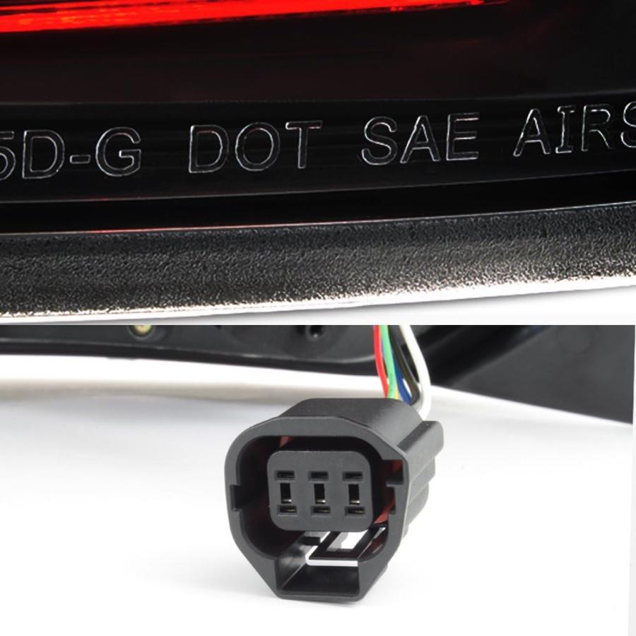 【並行輸入品】AKKON - 2012-2014 フォード フォーカス ハッチバック [連続] LED チューブ ブラック テールライト ブレーキランの画像