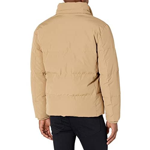 【並行輸入品】Cole Haan Signature メンズ ショートダウンジャケット フード付き US サイズ: Small カラー: ベージの画像