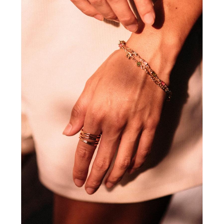 【並行輸入品】Barzelゴールドメッキ文リング ゴールド Barzel Gold Statement Trendy Cocktail Ring_9