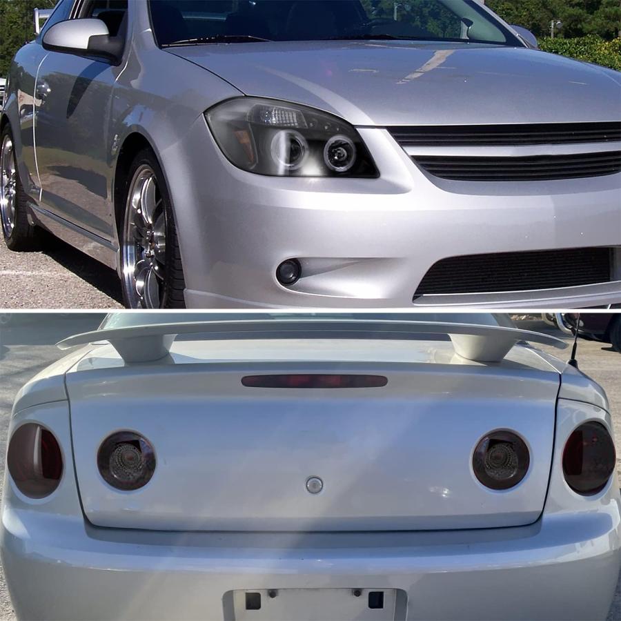 【並行輸入品】SPEC-D TUNING シボレーコバルトクーペ用LEDヘイロー光沢ブラックプロジェクターヘッドライト+スモークテールライトの画像