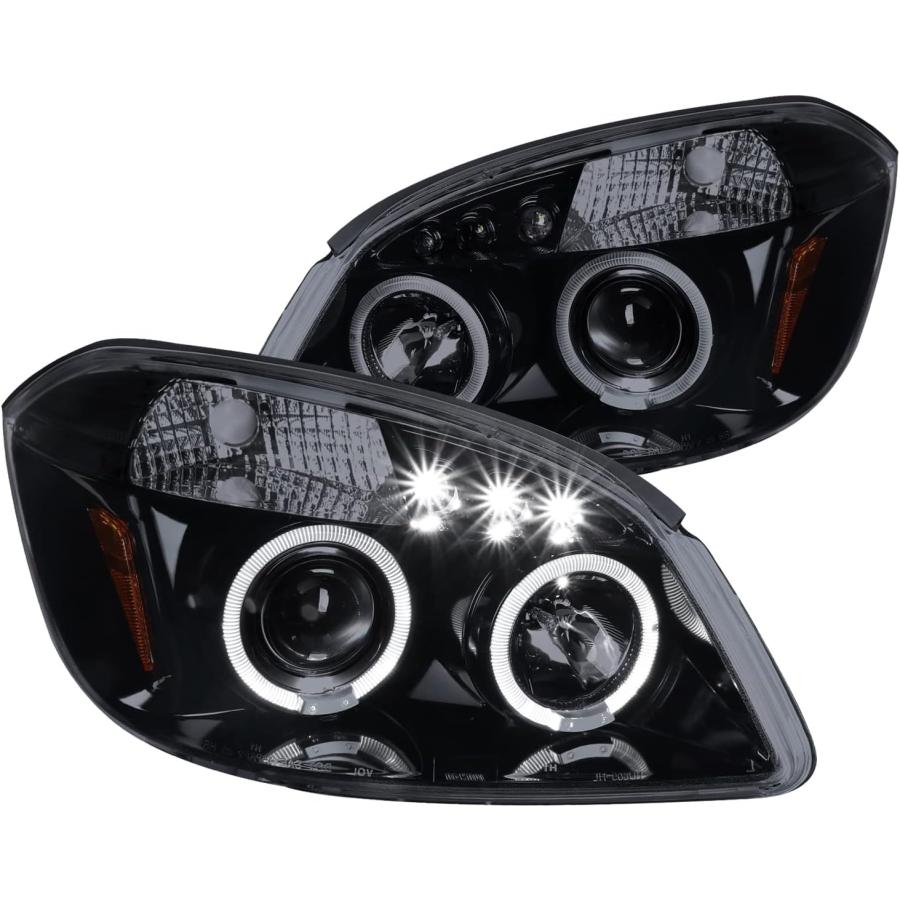 【並行輸入品】SPEC-D TUNING シボレーコバルトクーペ用LEDヘイロー光沢ブラックプロジェクターヘッドライト+スモークテールライトの画像