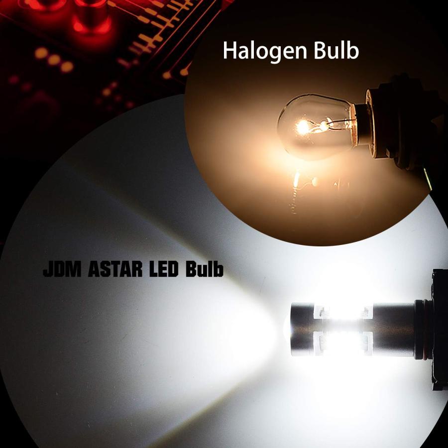 【並行輸入品】JDM ASTAR Bright White PX Chips 5202 5201 LED Fog Light Bulbs with Pの画像