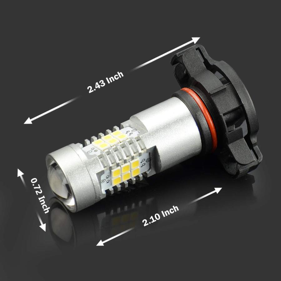 【並行輸入品】JDM ASTAR Bright White PX Chips 5202 5201 LED Fog Light Bulbs with Pの画像