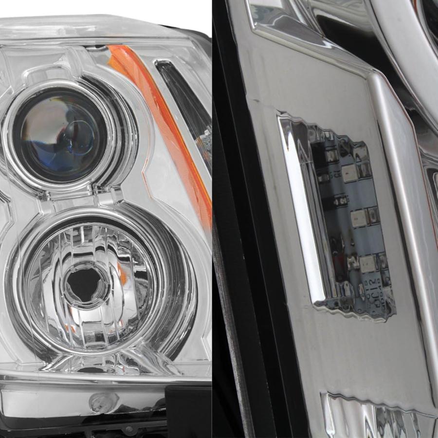 【並行輸入品】AKKON - 2008-2014 キャデラック CTS 助手席側プロジェクターヘッドライトアセンブリ クロームハウジング クリアレンズ_3