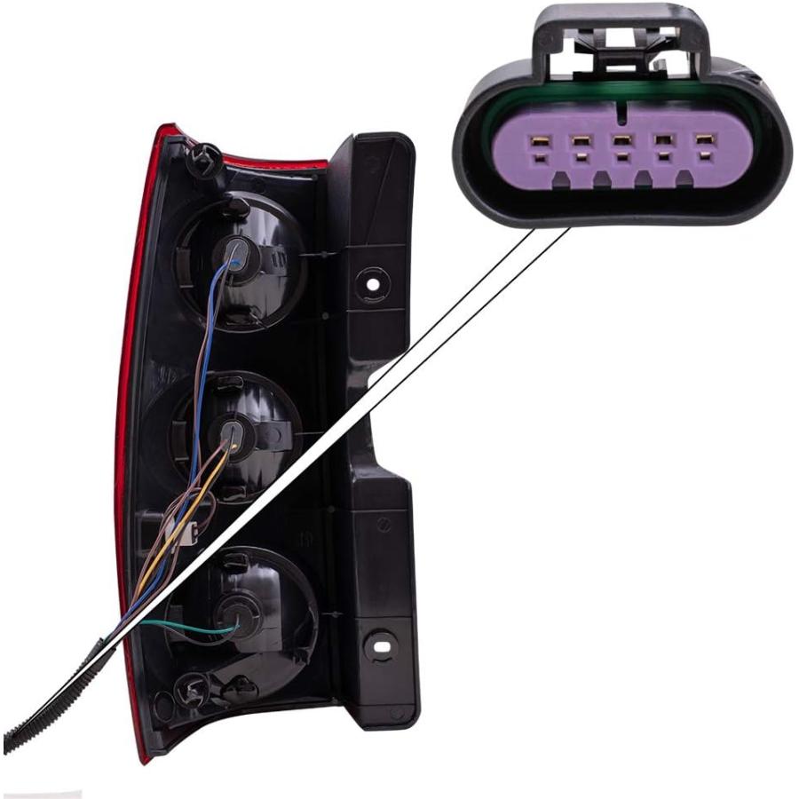【並行輸入品】Brock 交換用ドライバーと助手席セット テールライト 2007-2014 Yukon 25975975 25975976に対応の画像