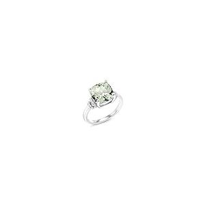 【並行輸入品】[Gem Stone King] 3.62カラット 天然 プラジオライト (グリーンアメジスト) 指輪 リング レディース シルバの画像