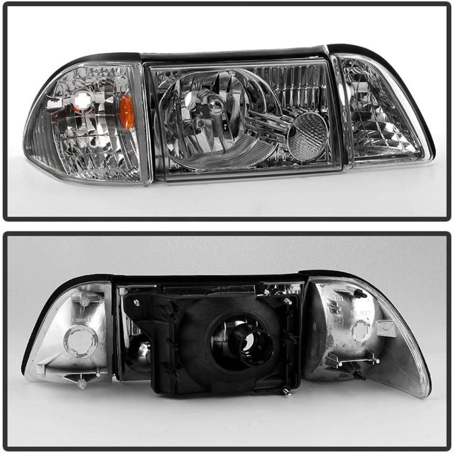 【並行輸入品】ACANII - For 6PCS 1987-1993 Ford Mustang Factory Style Headlights Re_1