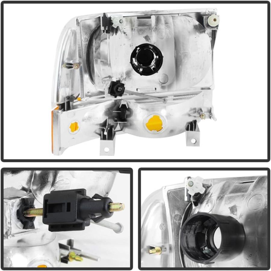 【並行輸入品】ACANII - For 1999-2004 Ford F250 F350 F450 Superduty Excursion Headlの画像