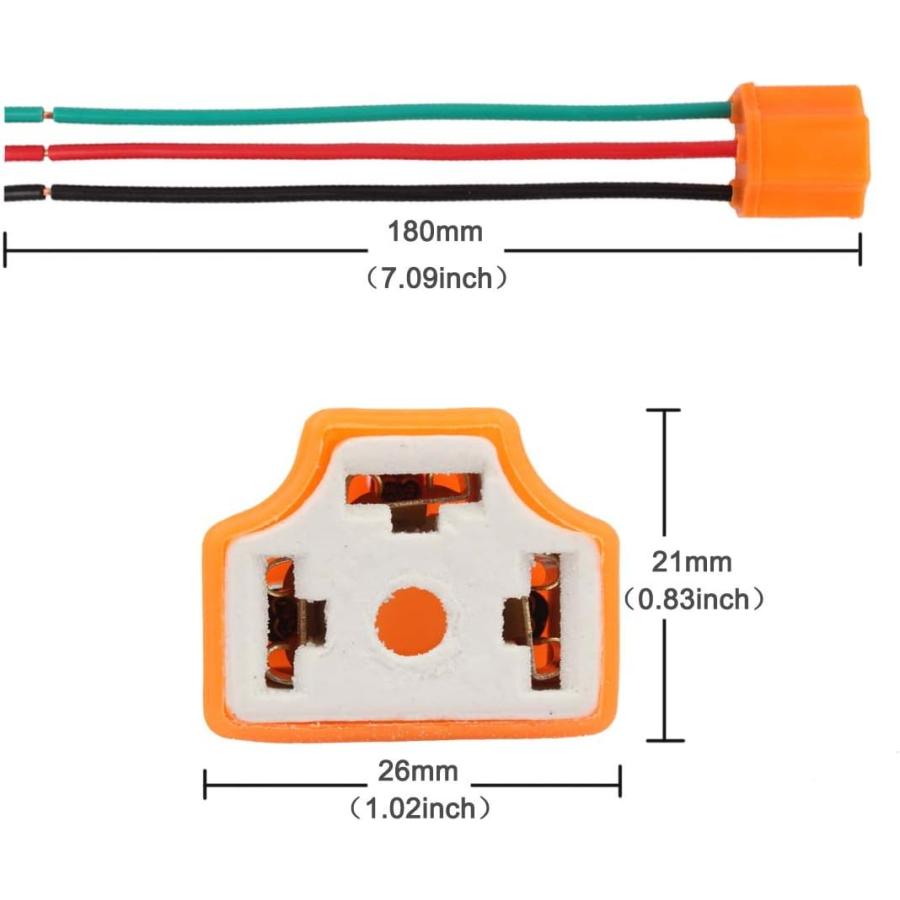 【並行輸入品】TOMALL H4 HB2 9003 Ceramics Female Socket for Replacement Foglight C_1