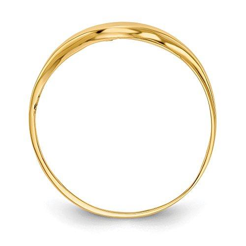 【並行輸入品】FB Jewels ソリッド 14K イエローゴールド ポリッシュドームリング FB JEWELS Solid 14K Yelloの画像