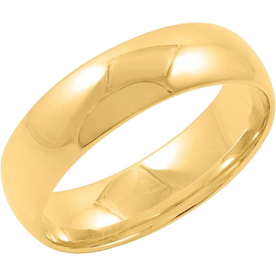 【並行輸入品】メンズ 14K イエローゴールド 6mm 快適フィット プレーン 結婚指輪 サイズ8の画像