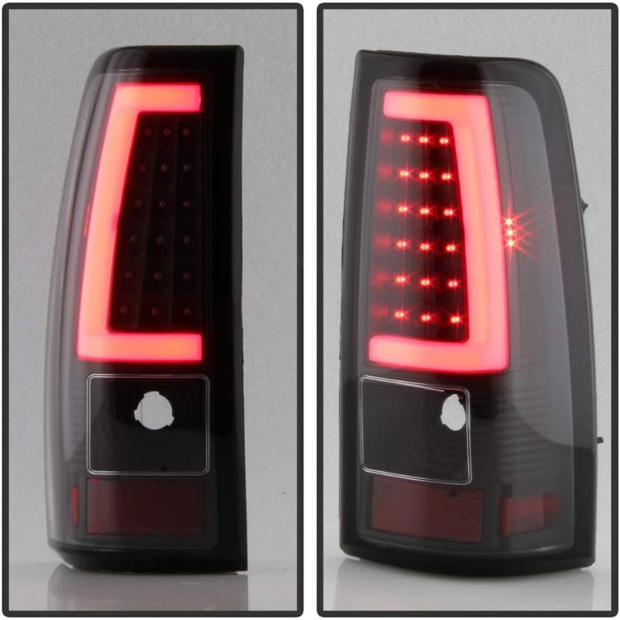 【並行輸入品】ACANII - ブラック 1999-2006 GMC シエラ 1500 99-02 シボレー シベラード LED チューブ テールライの画像