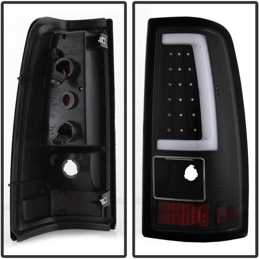 【並行輸入品】ACANII - ブラック 1999-2006 GMC シエラ 1500 99-02 シボレー シベラード LED チューブ テールライの画像