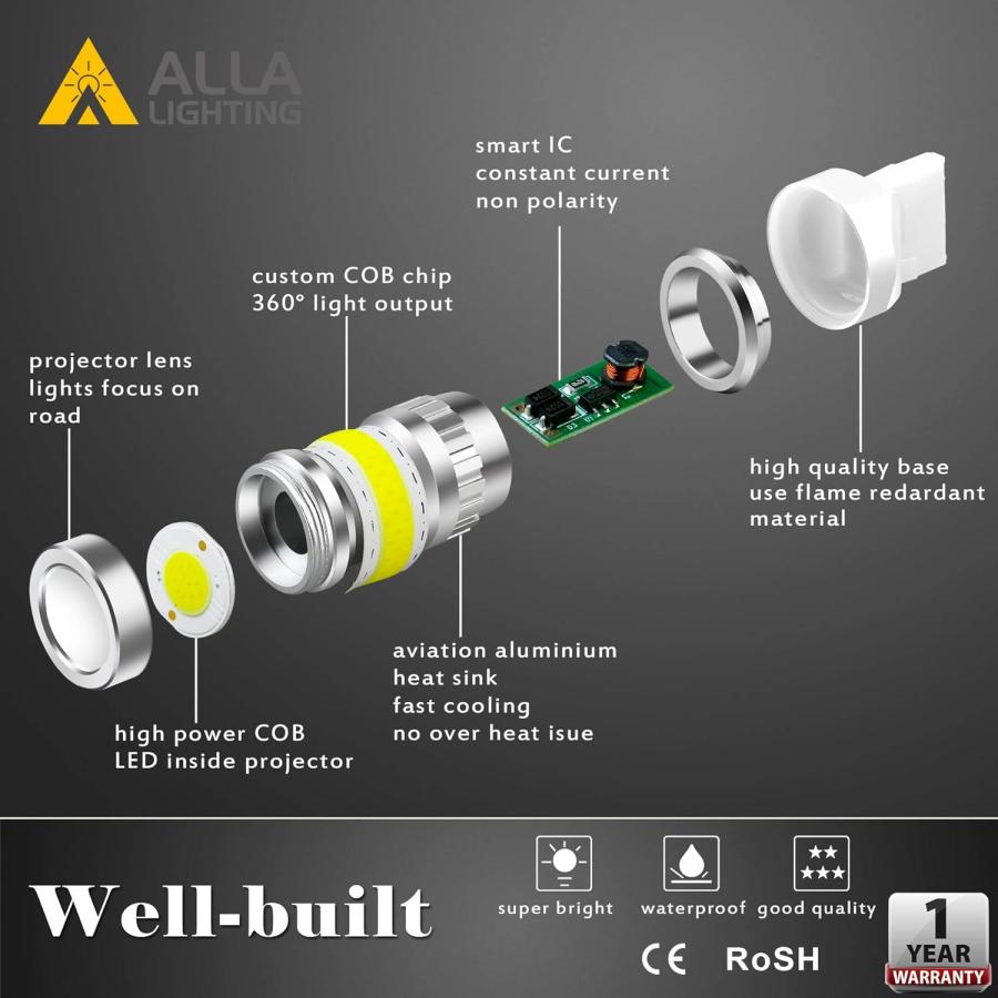 【並行輸入品】Alla Lighting 2800lm Xtreme Super Bright T20 7440 W21W 7443 LED Bulbの画像