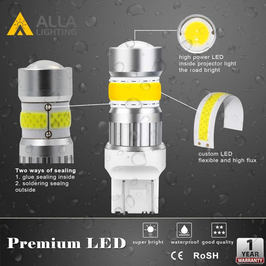 【並行輸入品】Alla Lighting 2800lm Xtreme Super Bright T20 7440 W21W 7443 LED Bulbの画像