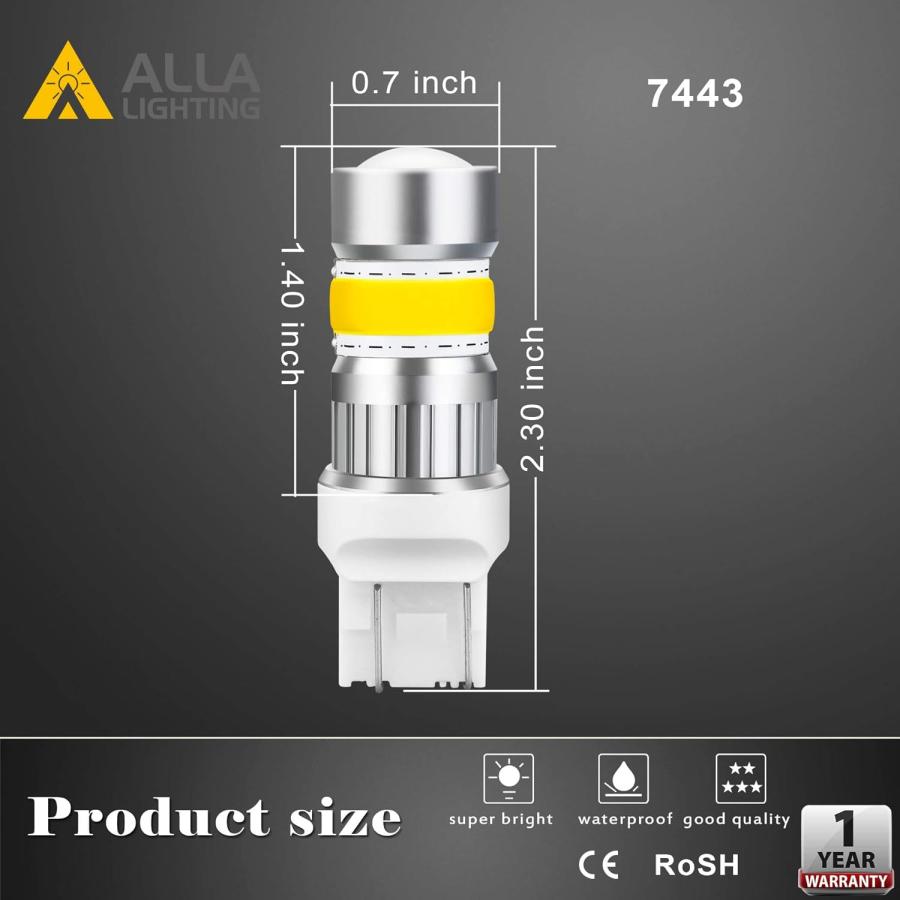 【並行輸入品】Alla Lighting 2800lm Xtreme Super Bright T20 7440 W21W 7443 LED Bulbの画像
