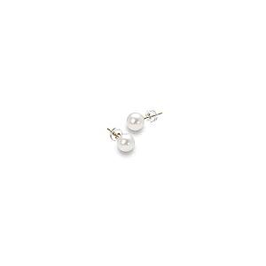 【並行輸入品】JORA 14K ゴールド ラウンド ホワイト 淡水養殖パール スタッドピアス レディース AAAA品質， 10mm， パール，_2
