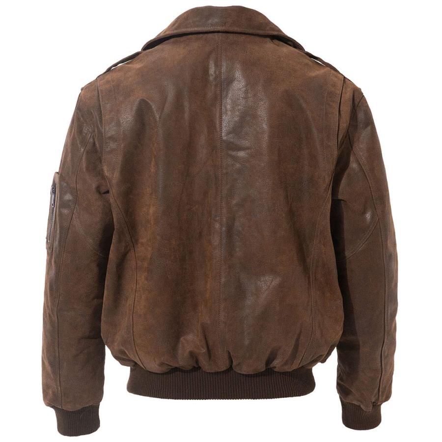 【並行輸入品】FLAVOR メンズ レザー フライト ボンバージャケット エアフォース アビエーター US サイズ: 3X Large カラー:の画像