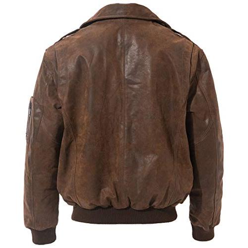 【並行輸入品】FLAVOR メンズ レザー フライト ボンバージャケット エアフォース アビエーター US サイズ: 3X Large カラー:の画像