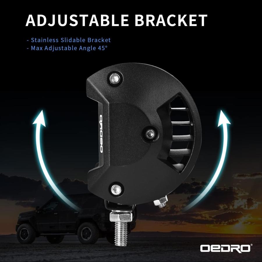【並行輸入品】OEDRO 12 Inch 180W LED Light Bar Tri-Row Spot Flood Combo Driving Liの画像