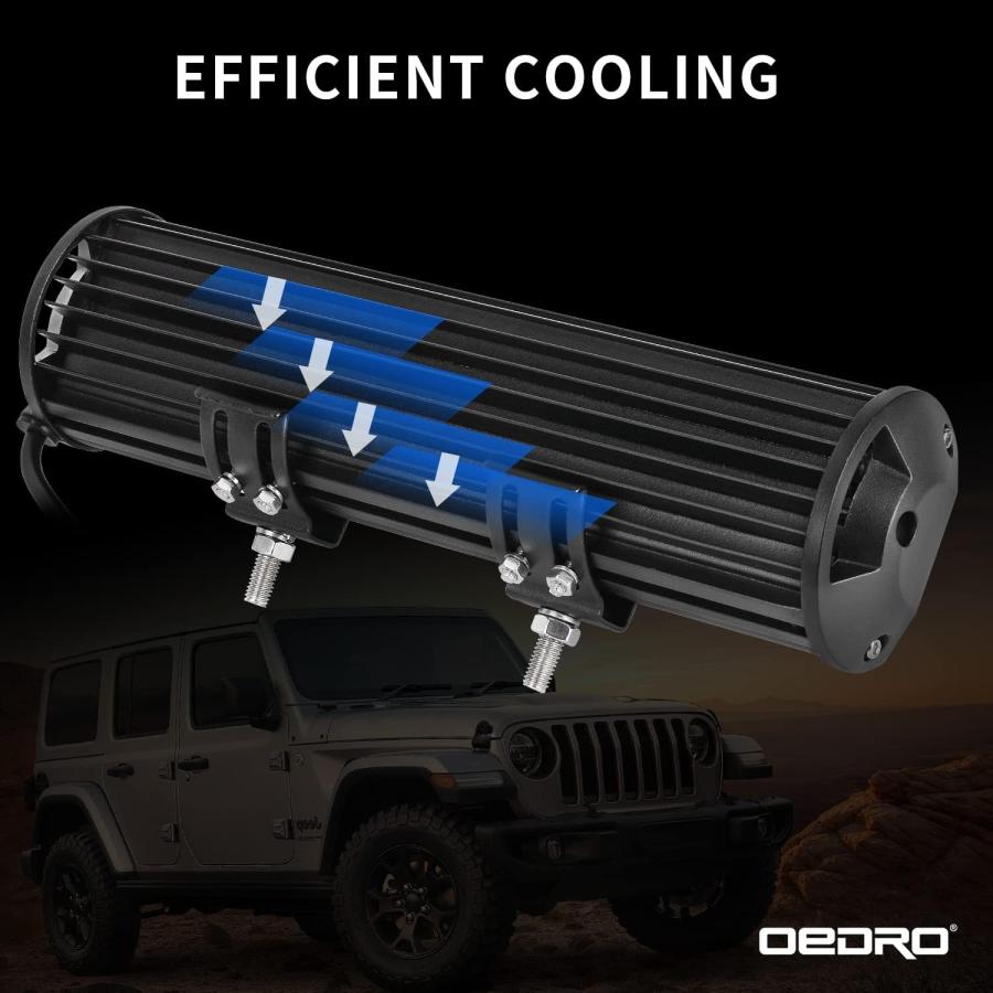 【並行輸入品】OEDRO 12 Inch 180W LED Light Bar Tri-Row Spot Flood Combo Driving Liの画像