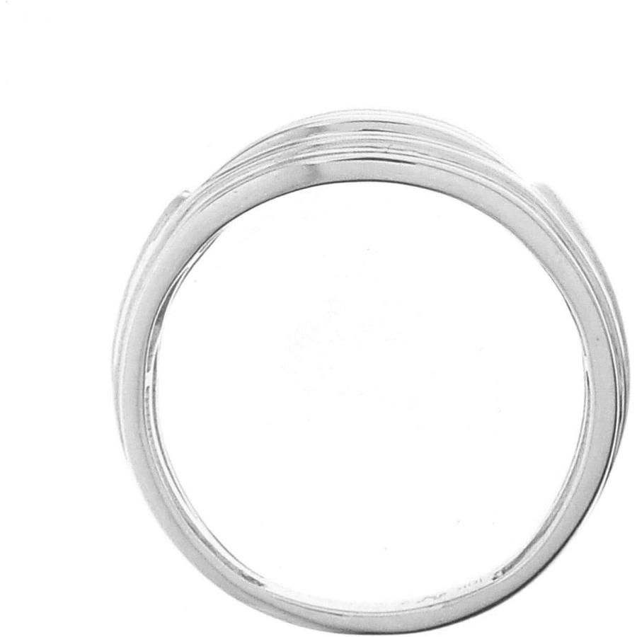 【並行輸入品】エターナルブリス ソリッド 10K ゴールド 1/4 cttw ラウンド 天然ダイヤモンド メンズ 結婚指輪の画像