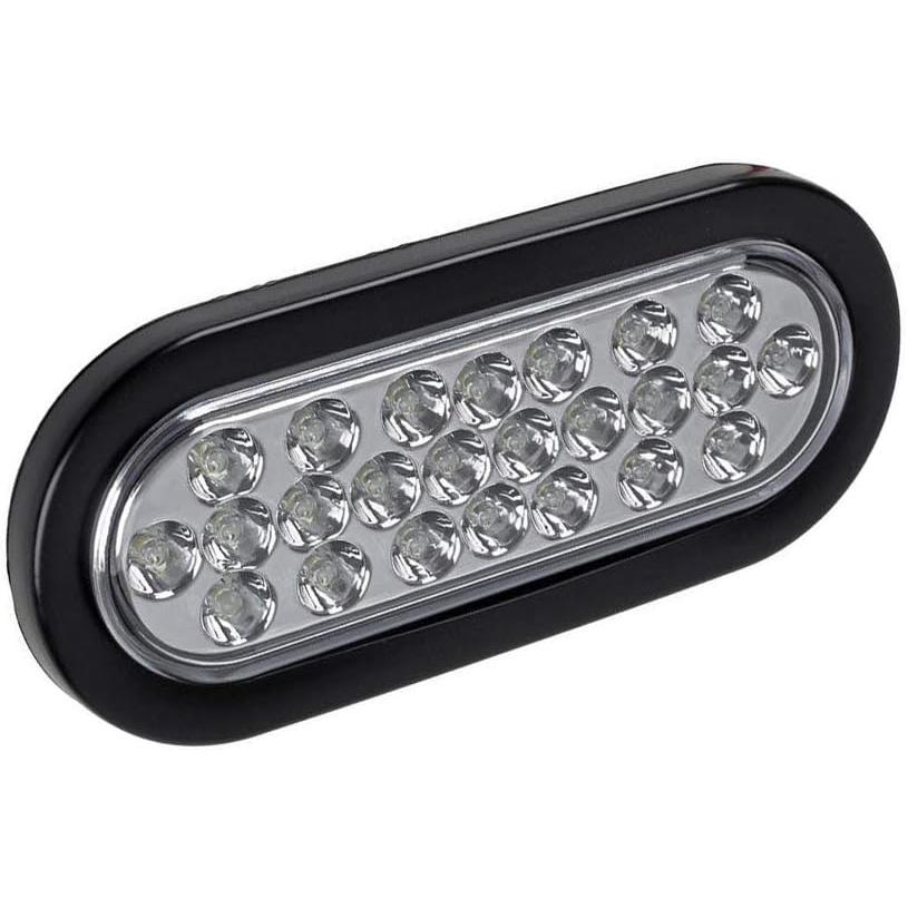 【並行輸入品】NEW SUN 2 Pcs 6inch Oval Clear Lens White LED Trailer Tail Lights 24_5