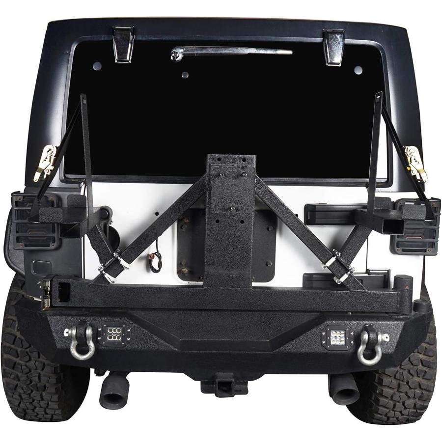【並行輸入品】u-Box スペアタイヤ ジェリー缶マウント 5.3ガロン Jeep Wrangler JK \u0026 Unlimited 07-18用の画像