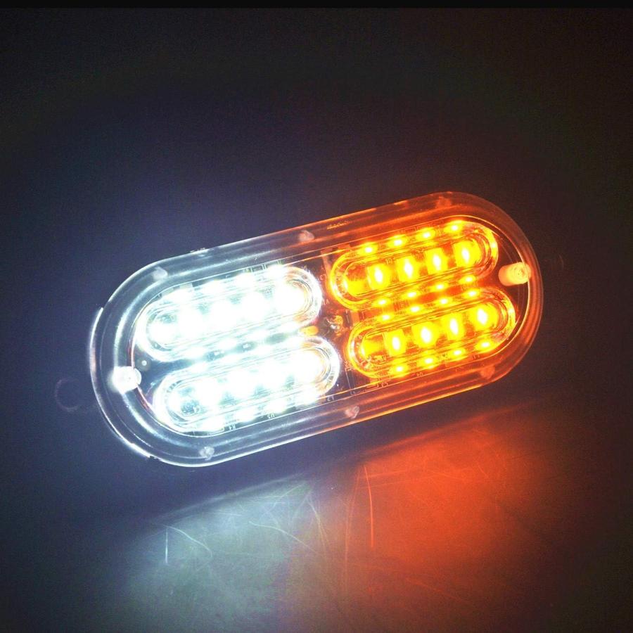 【並行輸入品】Ease2U 12-24V車トラックSUVバン 用 13種類 点滅と20主導 超高輝度緊急警報注意ハザード建設防水琥珀色 ストロボライトの画像