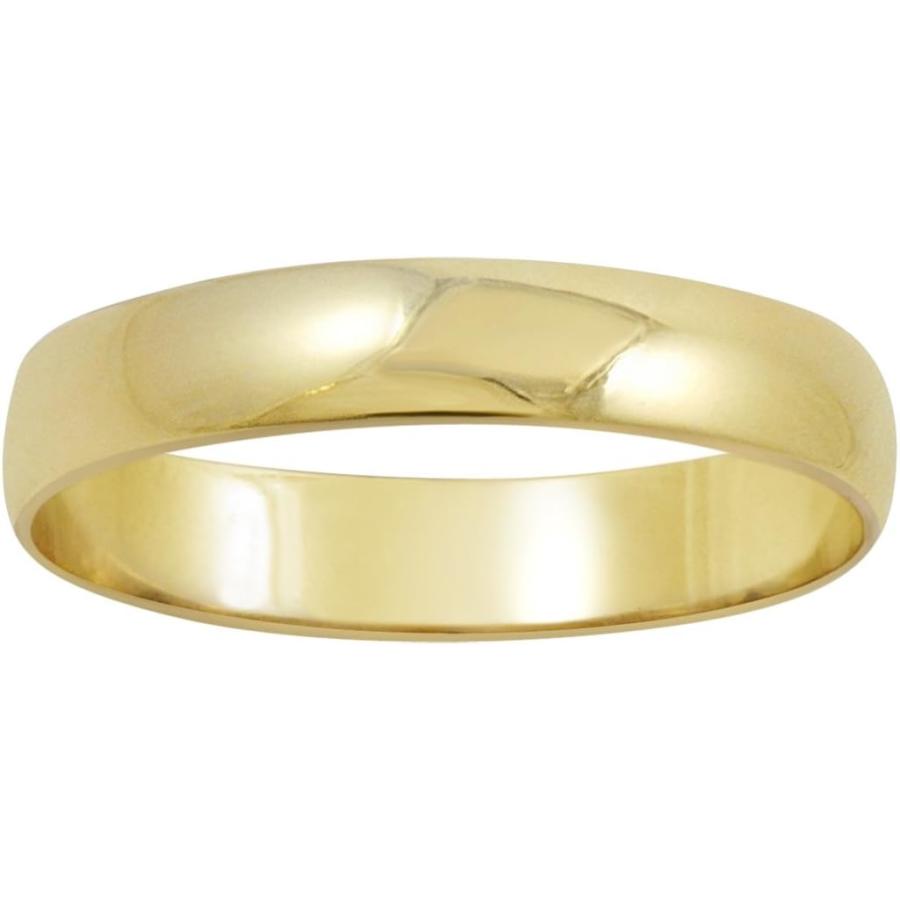 【並行輸入品】Oxford Ivy Men's 14K Yellow Gold 4mm Traditional Fit Plain Wedding Bの画像