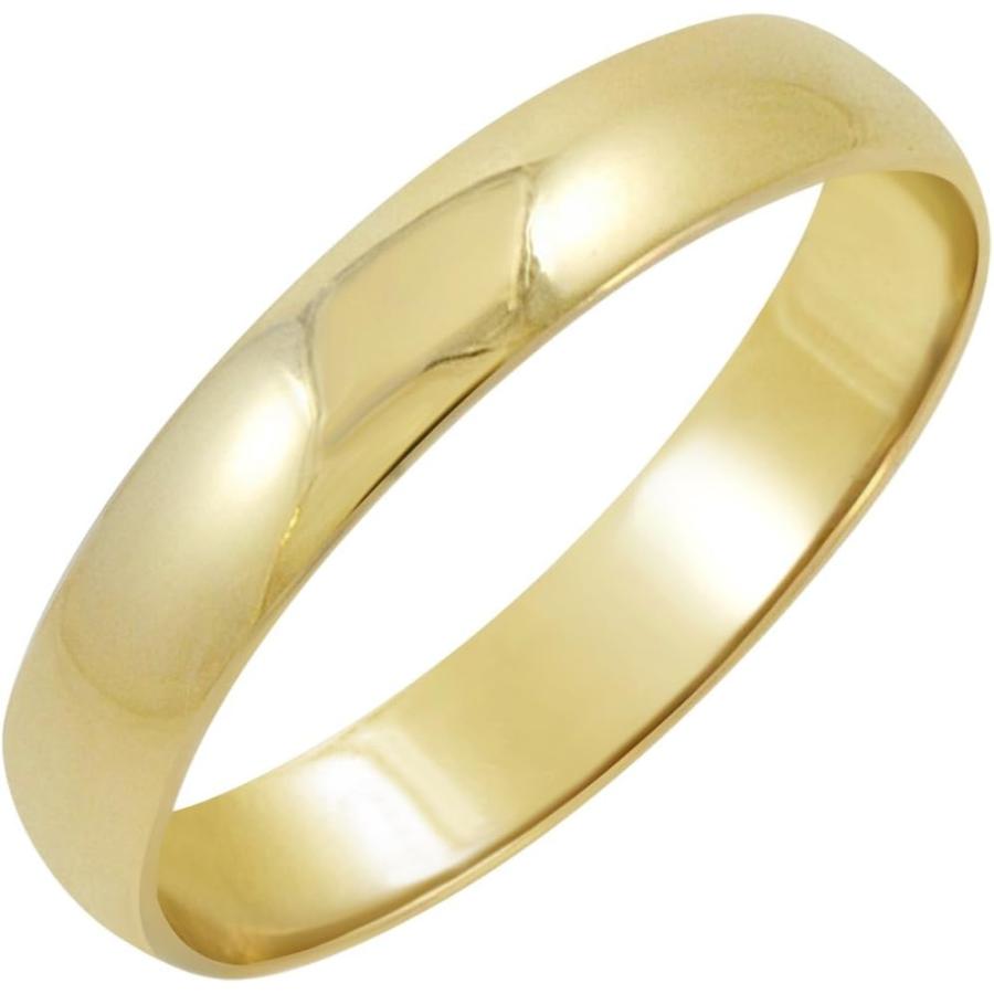 【並行輸入品】Oxford Ivy Men's 14K Yellow Gold 4mm Traditional Fit Plain Wedding Bの画像