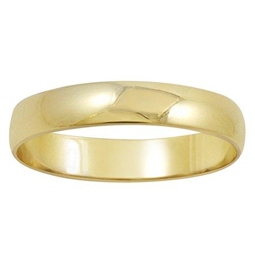 【並行輸入品】Oxford Ivy Men's 14K Yellow Gold 4mm Traditional Fit Plain Wedding Bの画像
