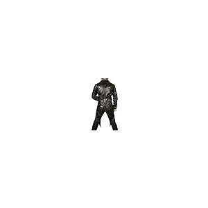 【並行輸入品】Mens Real Black Cow Leather Coat Gothic Tailcoat Steampunk Motorの画像