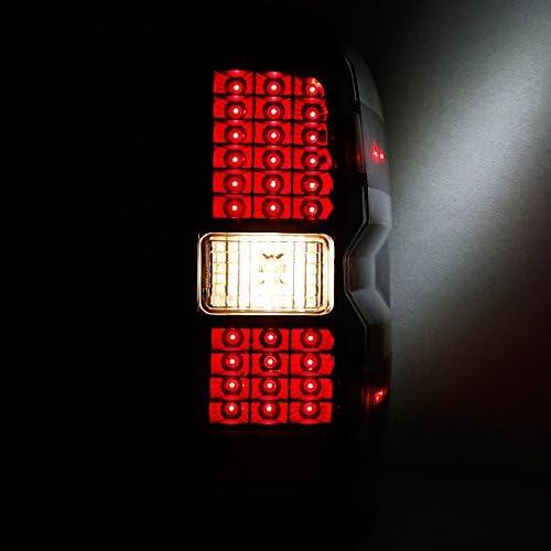 【並行輸入品】14-19 Chevy Silverado | GMC Sierra ブラックハウジング LED テールライト + LED サードブレーの画像