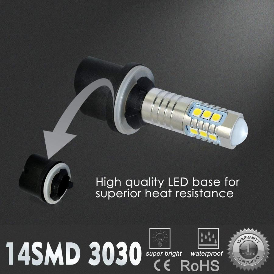 【並行輸入品】Alla Lighting 899 880 LED Fog Light Bulbs Xtreme Super Bright 892 88の画像