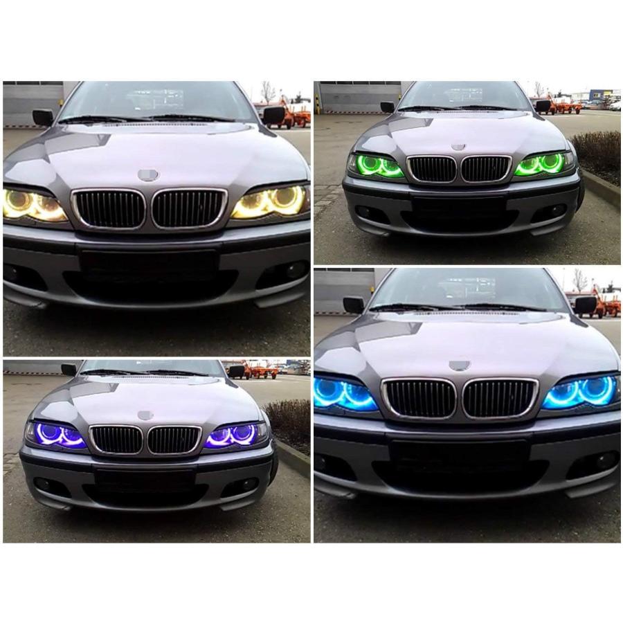 【並行輸入品】iJDMTOY 131mm RGBW Color Shifting Flashing 120-SMD LED Angel Eye Hal_5