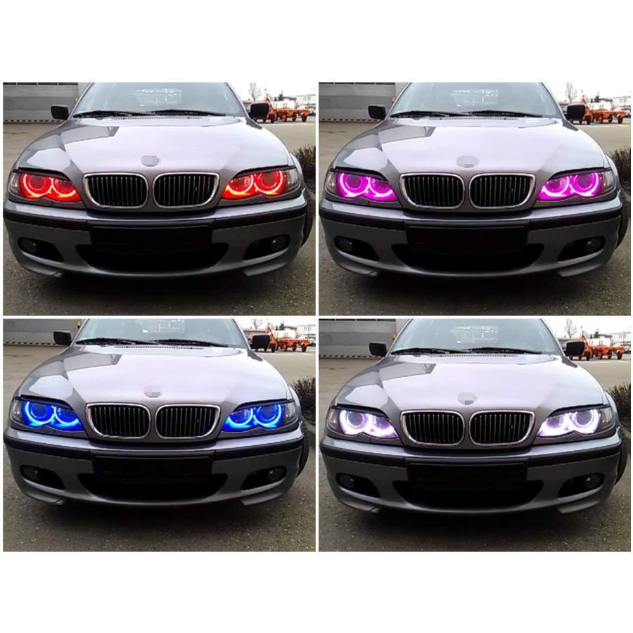 【並行輸入品】iJDMTOY 131mm RGBW Color Shifting Flashing 120-SMD LED Angel Eye Hal_6