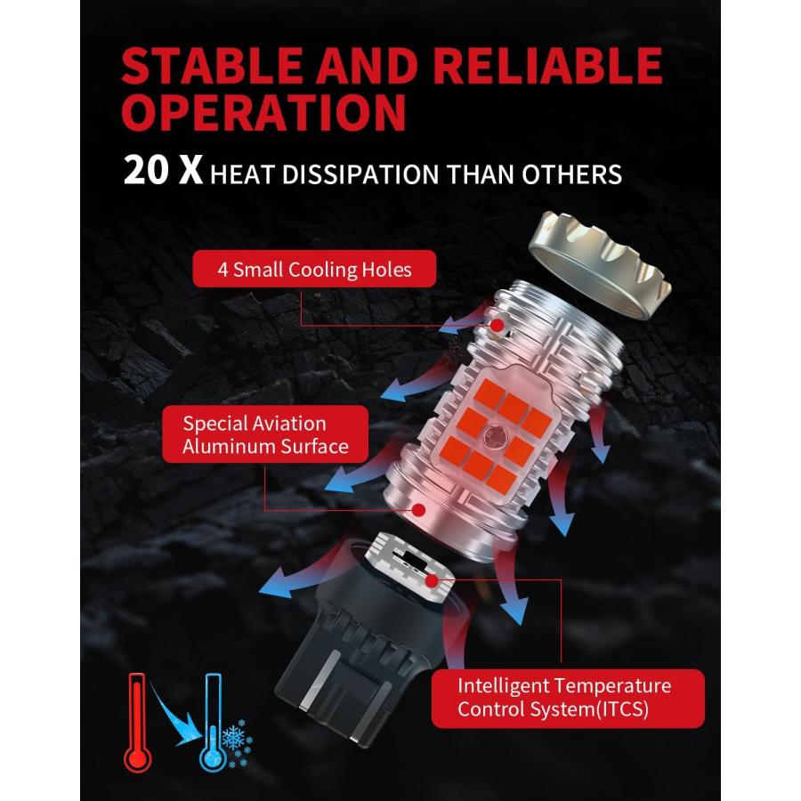 【並行輸入品】LASFIT 7443 LED電球 CANBUS Ready 7440 7444 T20 ウィンカーライト エラーフリー ウィンカー アの画像
