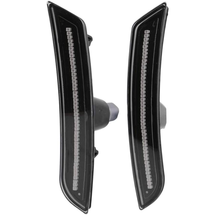 【並行輸入品】IKON MOTORSPORTS リアサイドマーカーライト 2016-2023 Chevy Camaro対応 ブラックハウジング レッドの画像