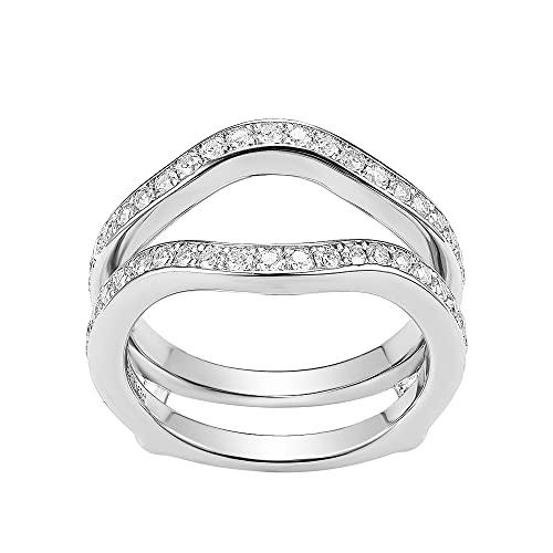 【並行輸入品】DovEggs 14K ホワイトゴールド 1カラット 6.5mm FGH カラー ハート 矢 カット モアッサナイト 婚約指輪 ソ_1