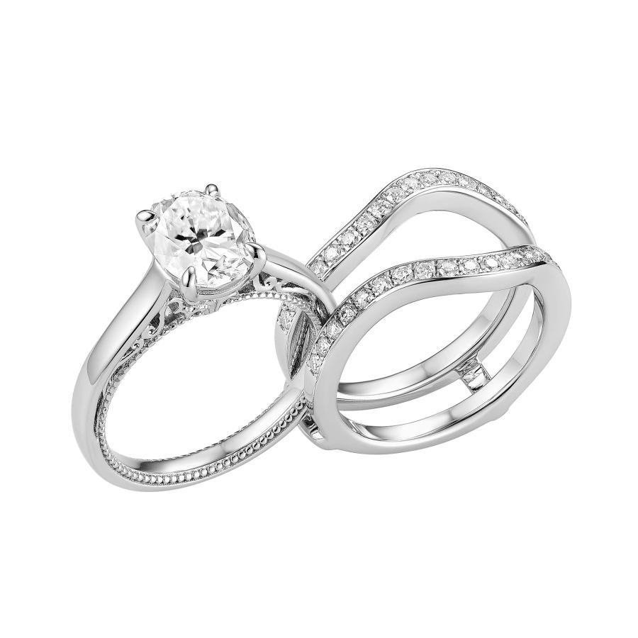 【並行輸入品】DovEggs 14K ホワイトゴールド 1カラット 6.5mm FGH カラー ハート 矢 カット モアッサナイト 婚約指輪 ソ_3