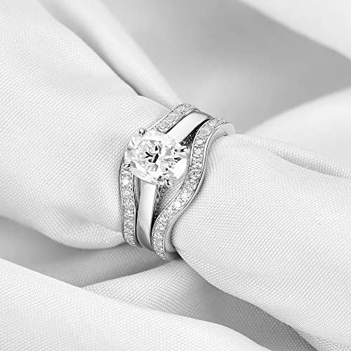 【並行輸入品】DovEggs 14K ホワイトゴールド 1カラット 6.5mm FGH カラー ハート 矢 カット モアッサナイト 婚約指輪 ソ_7