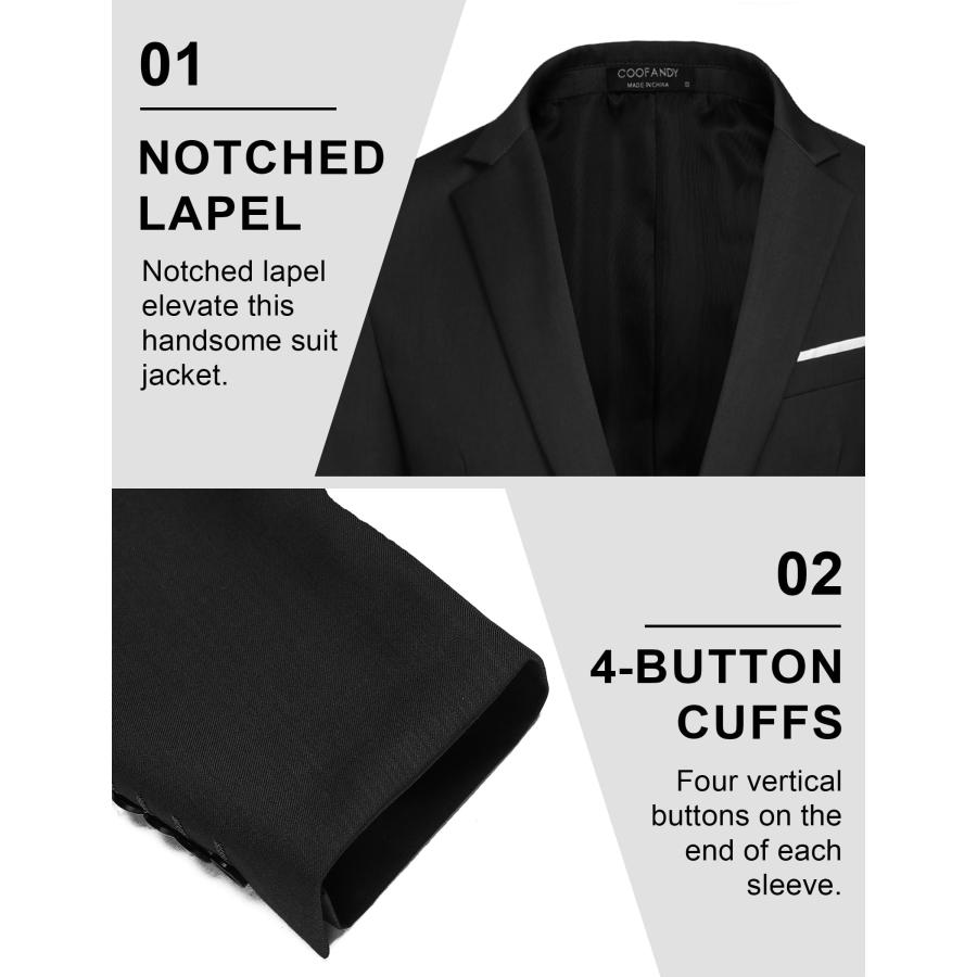 【並行輸入品】COOFANDY メンズ カジュアル スーツ ブレザー ジャケット 軽量 スポーツコート ワンボタン US サイズ: Mediumの画像